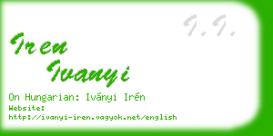 iren ivanyi business card