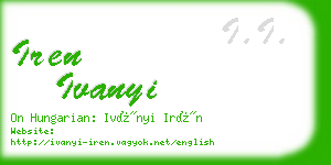 iren ivanyi business card